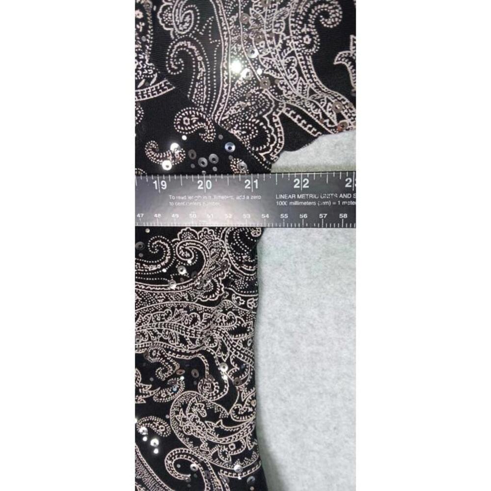 Alex Evenings Petite Sequin Blazer Jacket Womens Size XLP Black And White... - Picture 7 of 11
